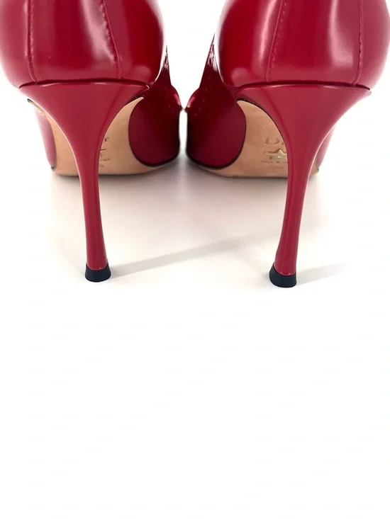 Christian Dior Spectadior Buckle Brogue Maryjane Cap Toe Pointed Toe Pumps 37.5 - Picture 7 of 9